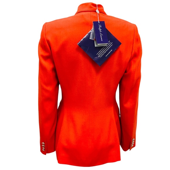 RALPH LAUREN COLLECTION ORANGE CLASSIC CASHMERE BLAZER - Picture 3 of 5